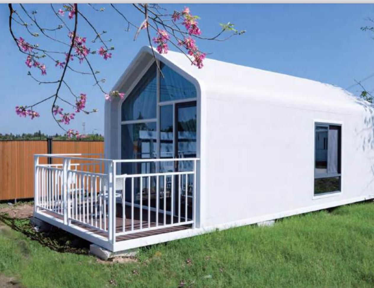 White gable casita concept with front railing