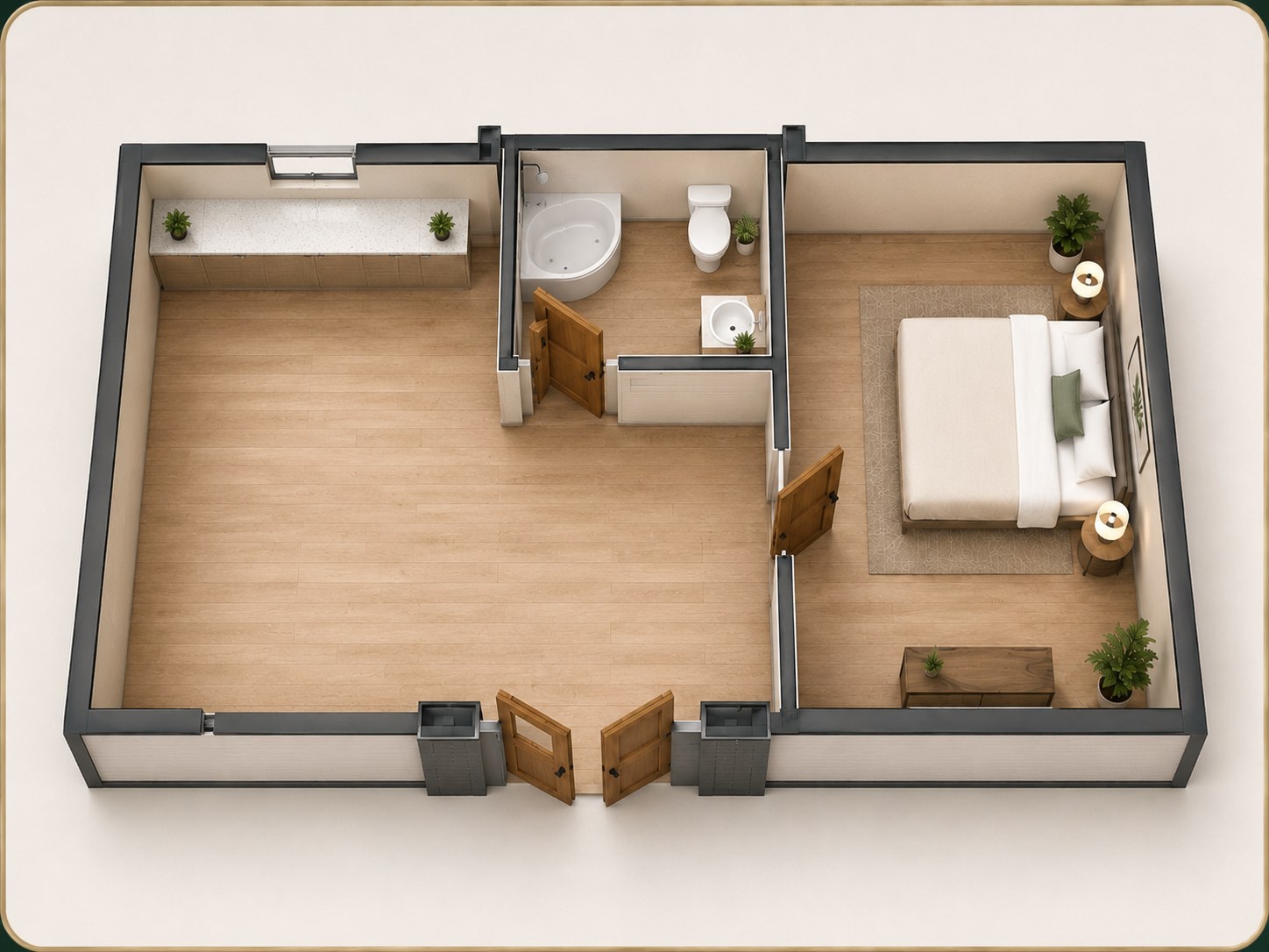 10ft 2.5D floor plan option A