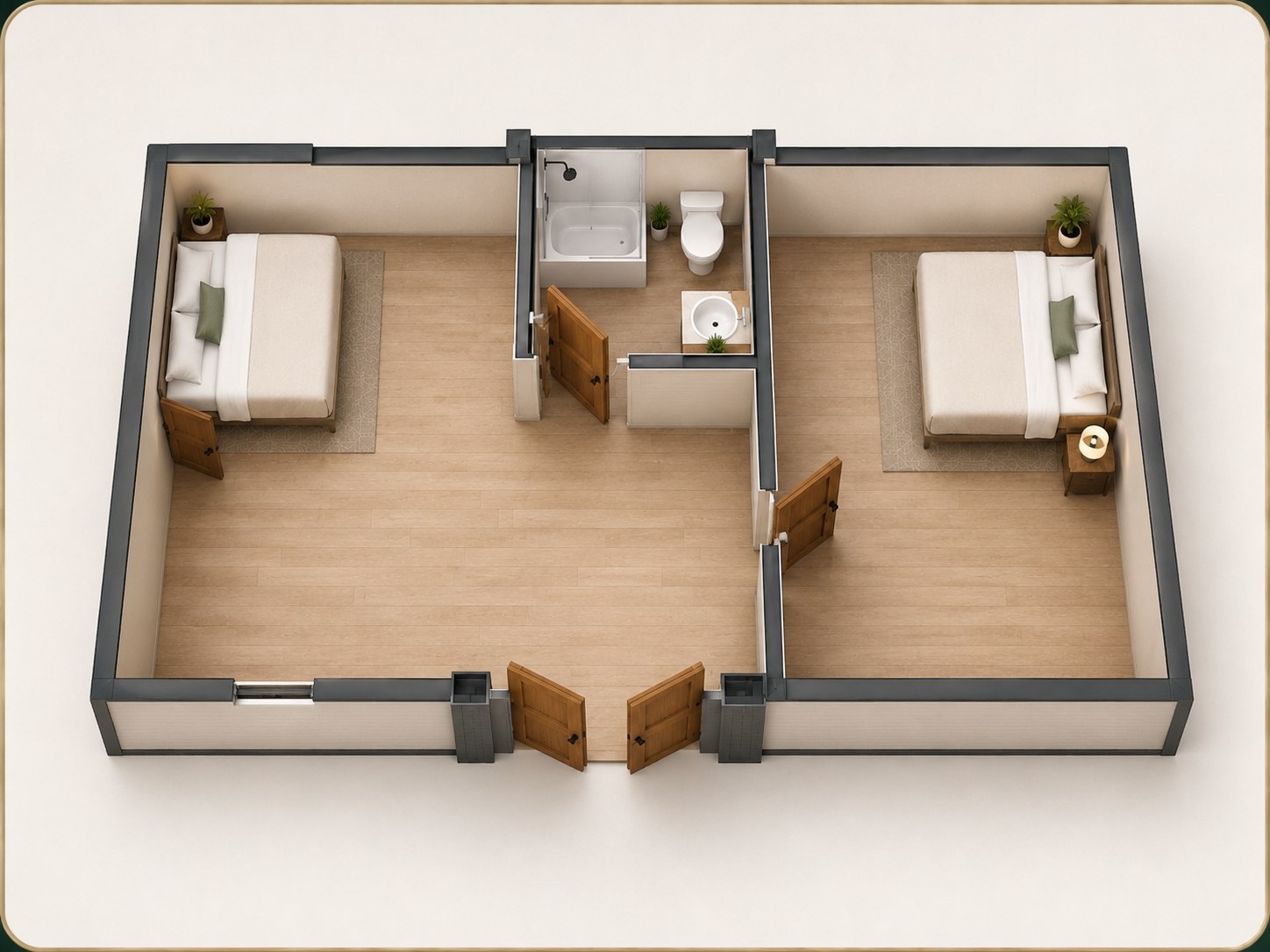 10ft 2.5D floor plan option B