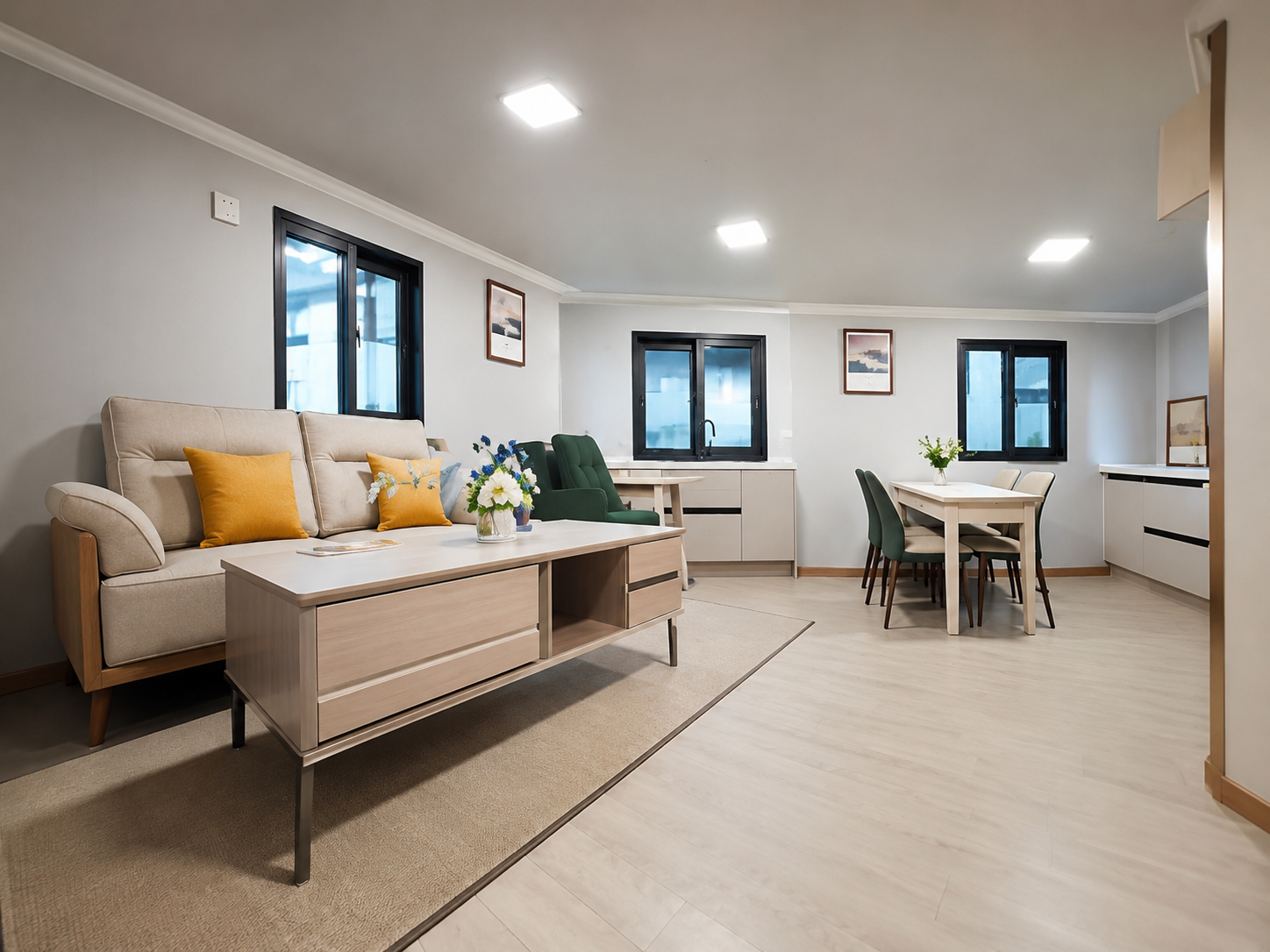 NuGen Tampa showroom staged living and dining interior display