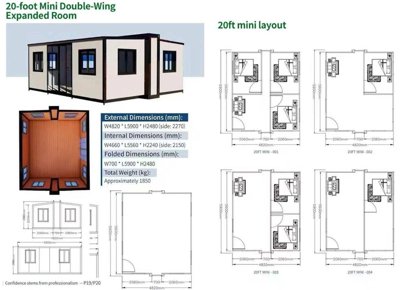 Spec sheet & dimensions