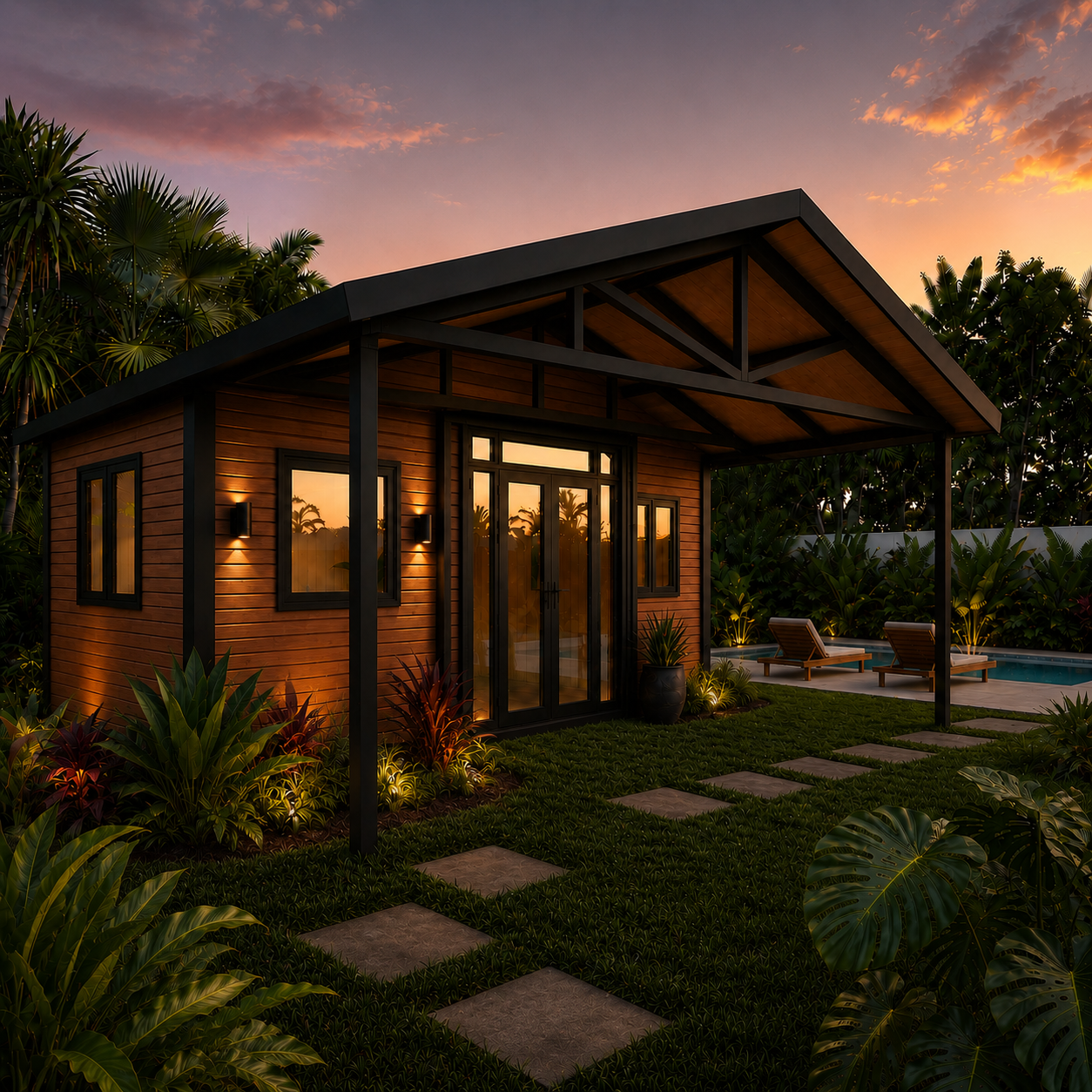 10ft roof only natural wood