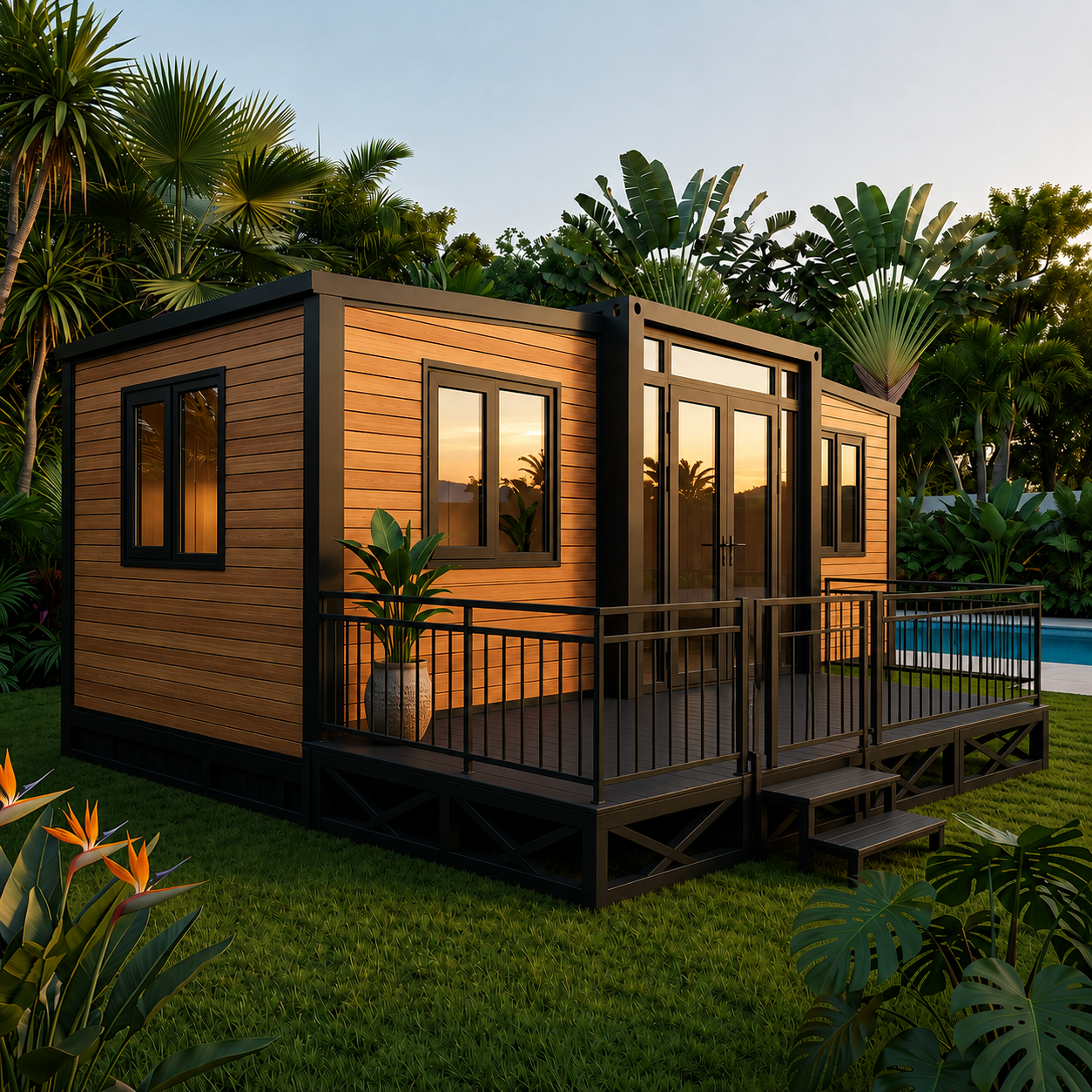 10ft terrace only natural wood