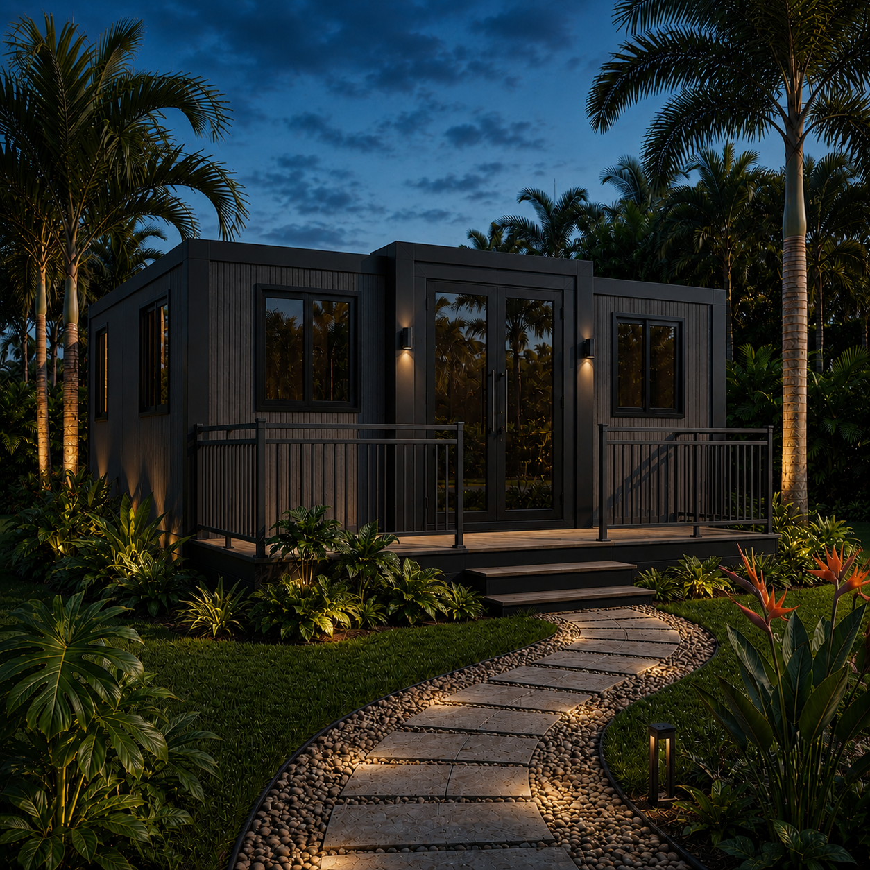 Front terrace charcoal black