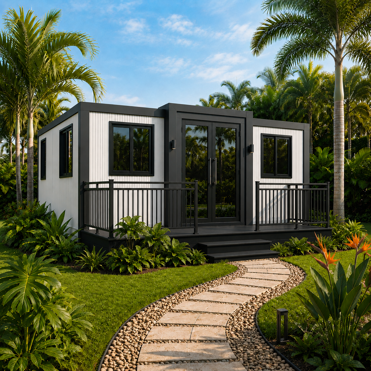 Front terrace off-white