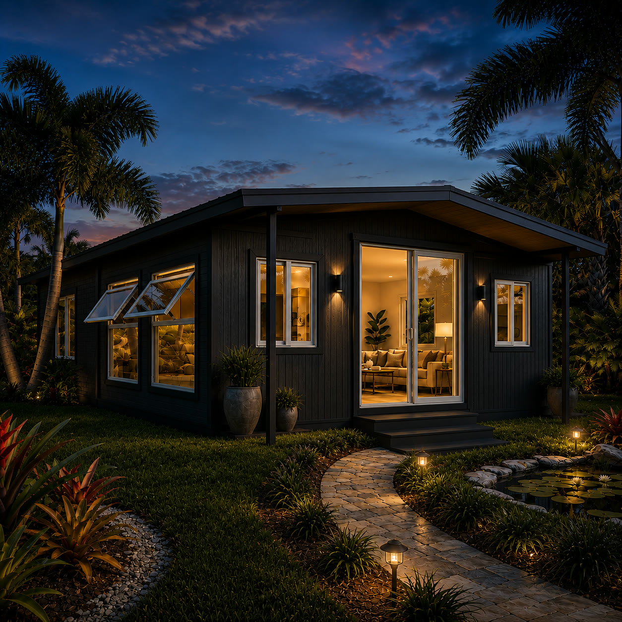 30ft sloped roof charcoal gray
