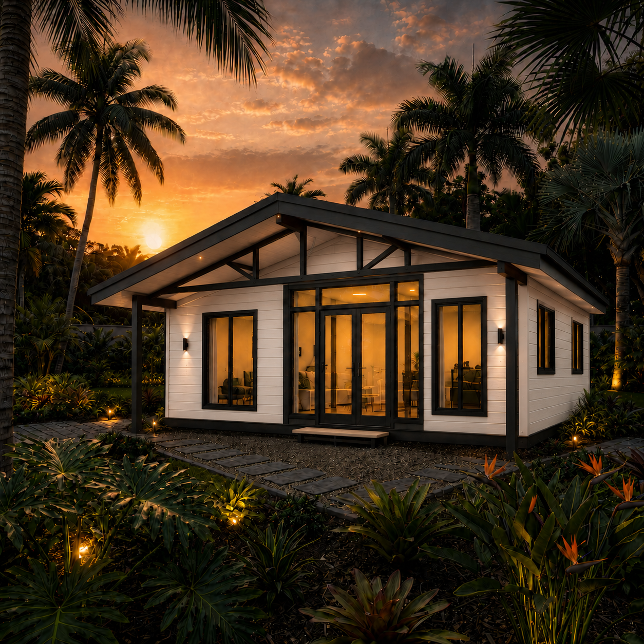 40ft half roof off-white